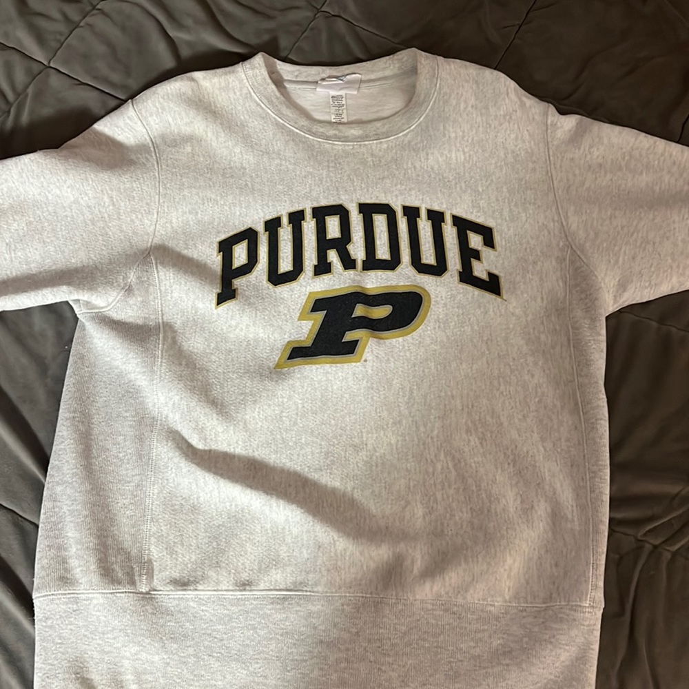 Men’s Champion Reverse Weave Purdue University Crewneck Sz S